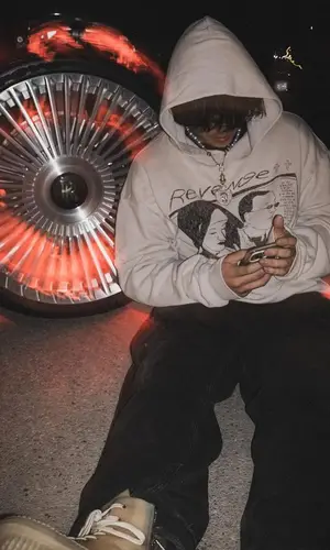 Zzz. wearing Amiri jeans