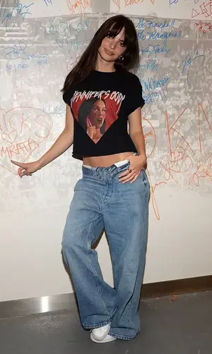 Emily Ratajkowski wearing EB Denim jeans
