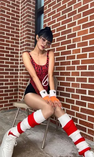 Minnie wearing Diesel swimwear