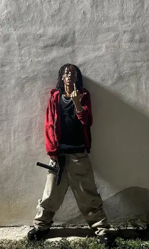 Lil Tecca wearing Balenciaga hoody