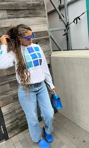 Storm Reid wearing Marni sandal