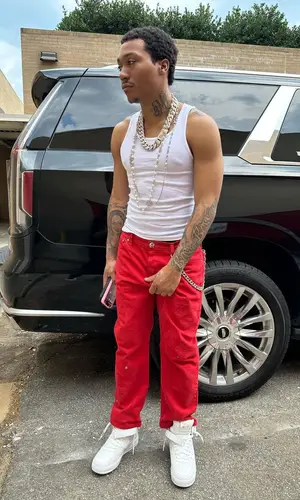 Lil Meech wearing Hanes top