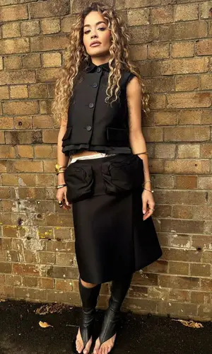 Rita Ora’s Outfit in Miu Miu Boots (2023)