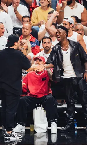 Vinicius Jr wearing Prada top