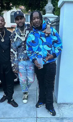 Dave East wearing Alte Volant jacket