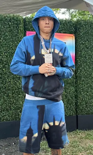 Central Cee wearing Givenchy shorts