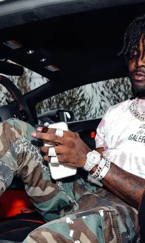 Chief Keef wearing Gallery Dept. pants