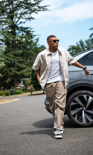 Kylian Mbappe wearing Nike shirt