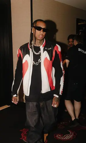 Tyga wearing Timberland boots