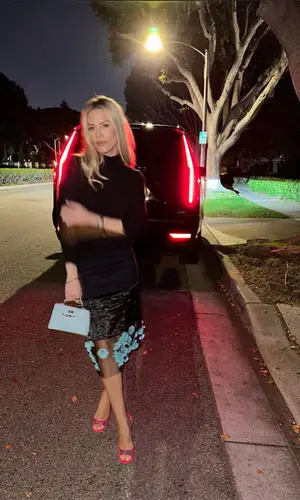 Morgan Stewart wearing Hermes bag