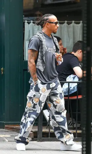 Lewis Hamilton wearing Celine eyewear