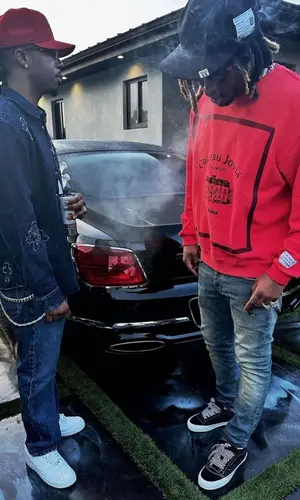 Future wearing Gallery Dept. sweatshirt