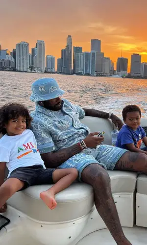 John Wall’s Outfit in Goyard Bag & Amiri Hat (2023)