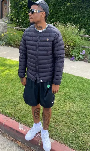 LMB DG wearing Bape jacket