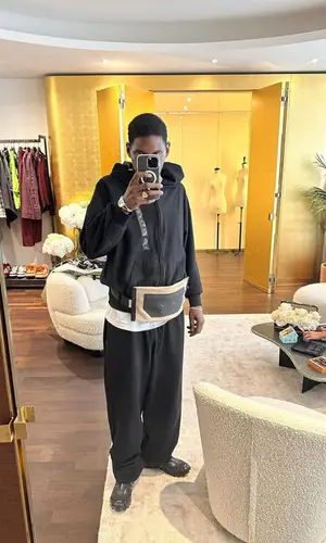 ASAP Nast wearing Maison Margiela bag