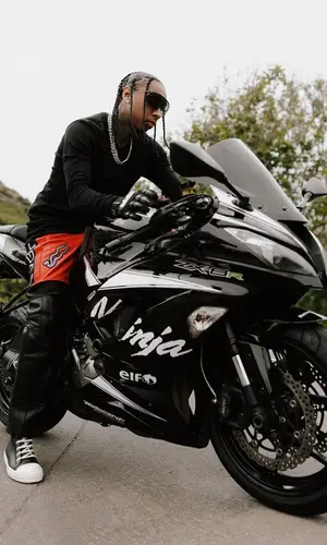 Tyga wearing Rick Owens t-shirt