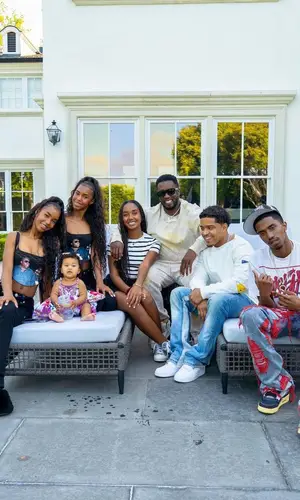 Justin Dior Combs wearing Kapital t-shirt