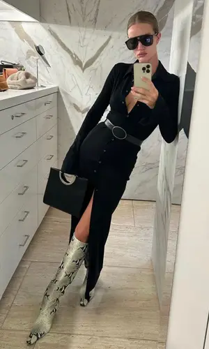 Rosie Huntington-Whiteley wearing Khaite boots