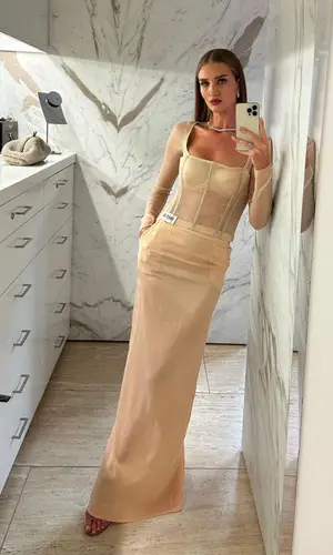 Rosie Huntington-Whiteley wearing Dolce & Gabbana top