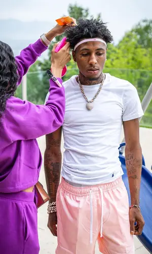NBA YoungBoy wearing Polo Ralph Lauren t-shirt