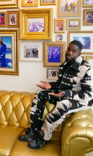 Samuel Umtiti wearing Louis Vuitton pants