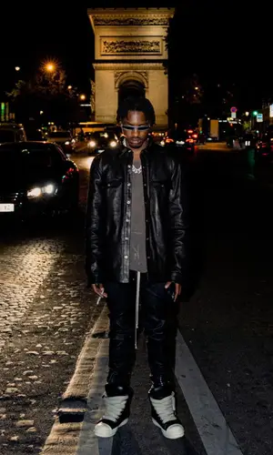 Lil Tjay wearing Rick Owens top