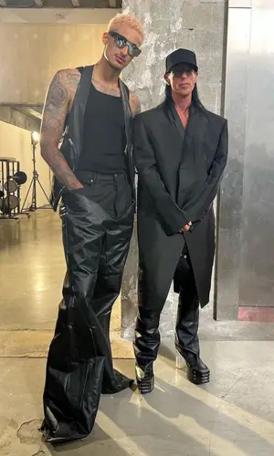 Kyle Kuzma wearing Rick Owens eyewear