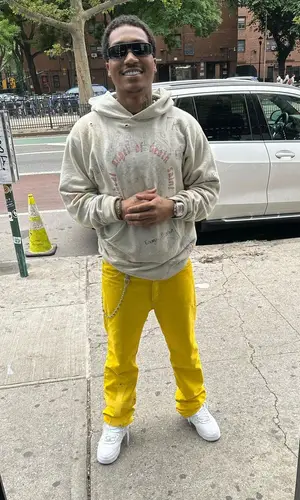 Lil Meech wearing Saint Michael hoody