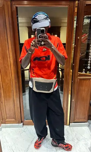 ASAP Nast wearing Maison Margiela bag
