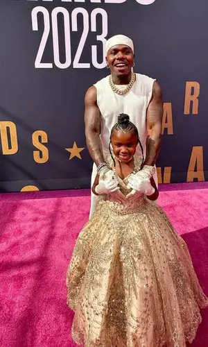 DaBaby wearing Issey Miyake top