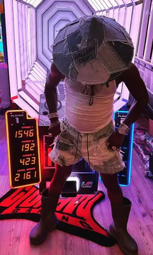 Chief Keef wearing Gallery Dept. shorts