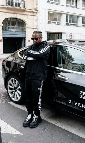 Focalistic wearing Adidas pants