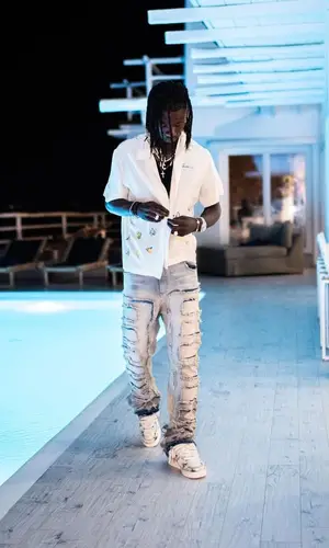 Eduardo Camavinga wearing Guapi jeans