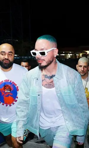 J Balvin wearing Prada eyewear