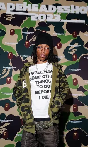 Lil Tecca wearing Bape hoody