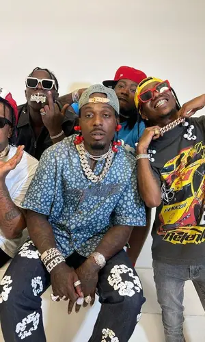 Sauce Walka wearing Denim Tears jeans
