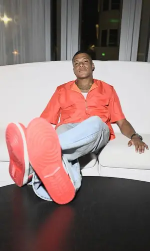 Kylian Mbappe wearing Hublot watch