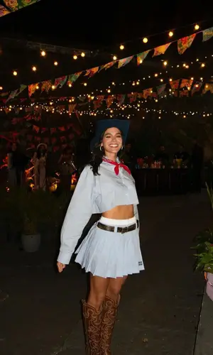 Bruna Marquezine wearing Miu Miu belt