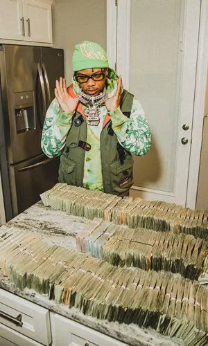 Lil Migo wearing Amiri hoody