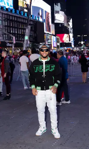 Poco Lee wearing Tuff World jacket