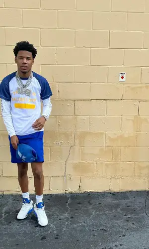 Nardo Wick wearing Gallery Dept. t-shirt