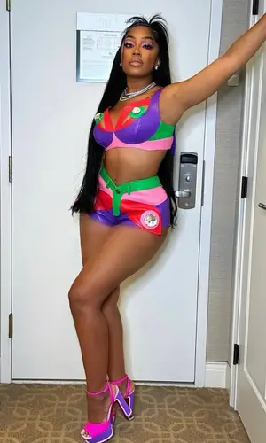Yung Miami wearing Christian Louboutin sandal