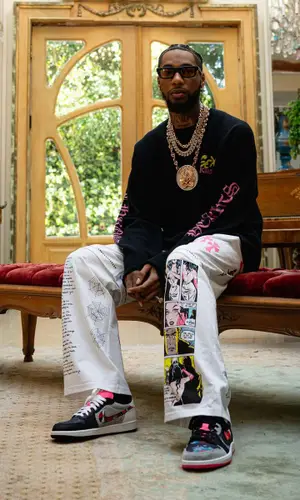 Key Glock wearing Chrome Hearts sweater