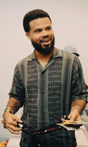 Asa Asika wearing Needles pants