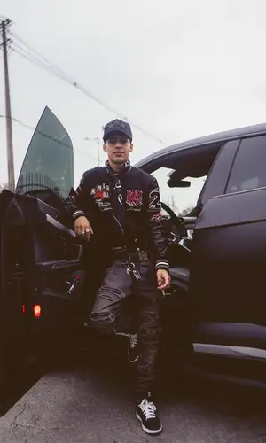 Cris MJ wearing Amiri jacket