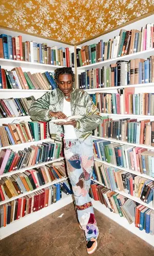 Cheque wearing Kapital jeans