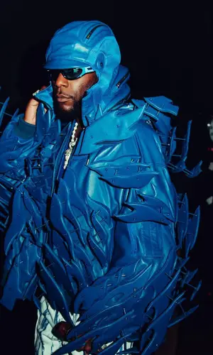 Burna Boy wearing Kusikohc other