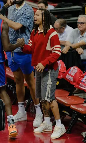 Cole Anthony wearing Readymade sock