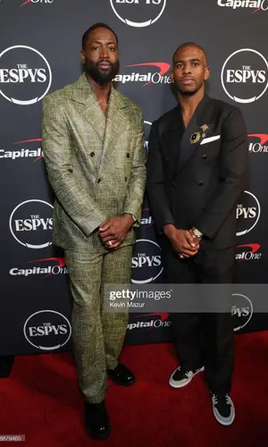 Dwyane Wade wearing Bottega Veneta jacket