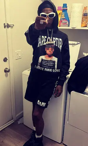 Famous Dex wearing Rare Cartier shorts